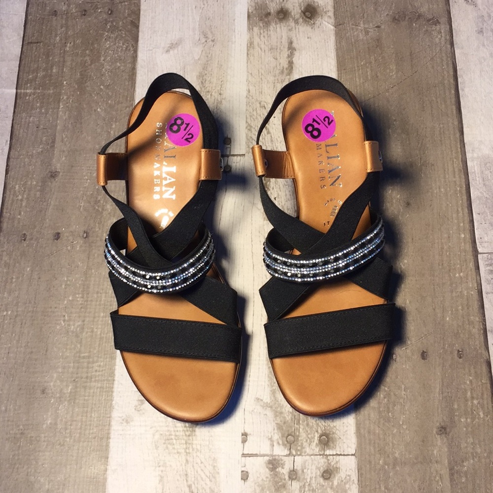 black sandals